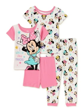 Girls Minnie Mouse Pyjamas 4 to 10 Years Long Sleeve Nightwear PJs Cotton